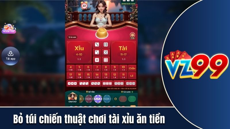 Bỏ túi chiến thuật chơi tài xỉu ăn tiền