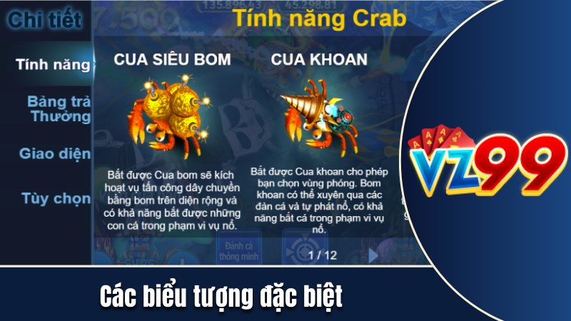 Các biểu tượng đặc biệt giúp tiêu diệt cá dễ dàng