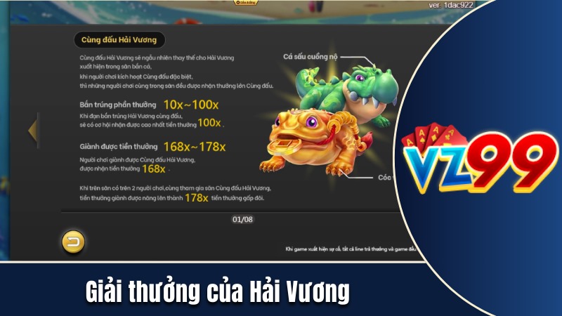 Giải thưởng của Hải Vương trong bắn cá ác liệt