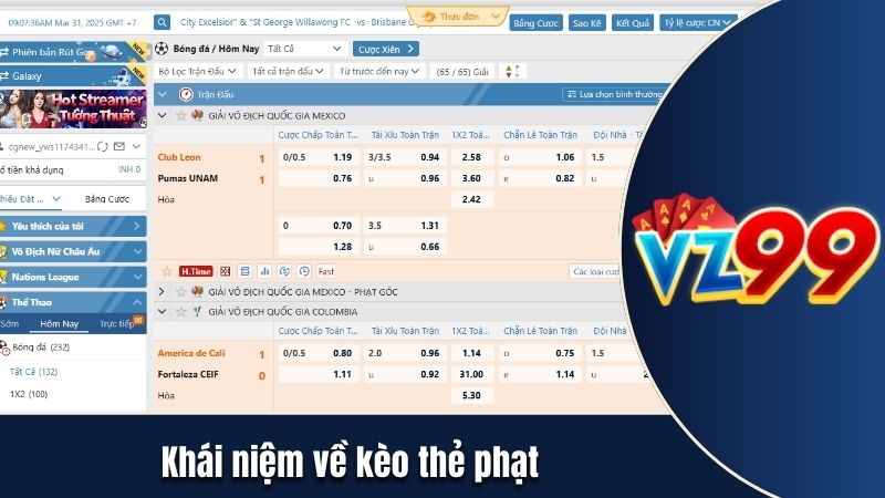 Khái niệm về kèo thẻ phạt