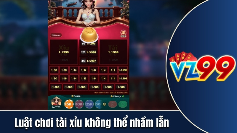 Luật chơi tài xỉu không thể nhầm lẫn