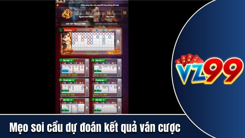 Soi cầu qua bảng lịch sử cược để đưa ra dự đoán chính xác
